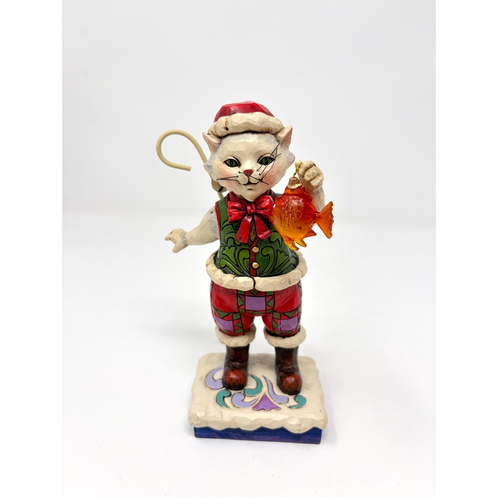 Jim Shore Heartwood Creek Catch The Christmas Spirit Cat Figurine 4027766